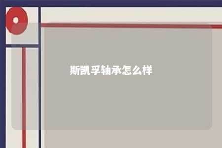 斯凯孚轴承怎么样 